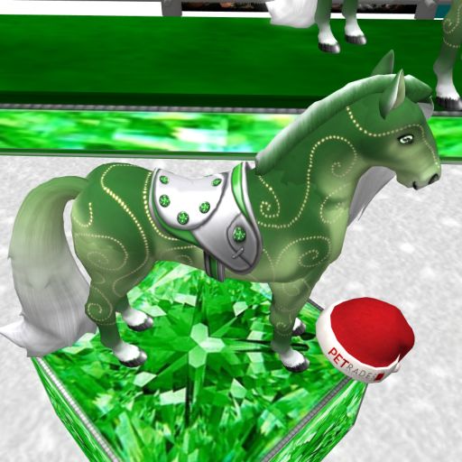 Crystal's Emerald Dazzle Saddle Girl ~ 3X Emerald - dos Wing