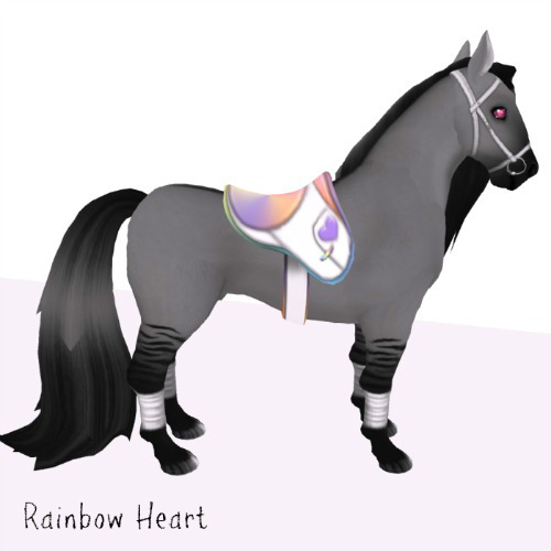 Rainbow Heart Saddle